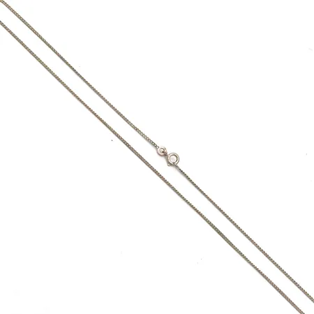Panssarikaulaketju, pituus 43cm, leveys 1mm, 925, Paino: 2,1 g
