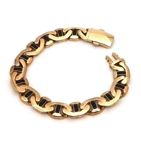 Emaloitu rannekoru, leveys 11mm, pituus 200mm, 585br, Paino: 18,8 g