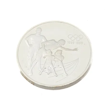 Olympiaraha, 100th Anniversary of the Olympics, Spirit of the Generations, nimellisarvo 15 Dollaria, 925, Paino: 33,7 g