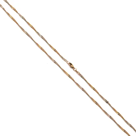 Singapore-kaulaketju, pituus 46cm, leveys 2mm, 585, Paino: 4,4 g