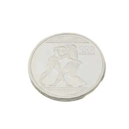Olympiaraha, 100th Anniversary of the Olympics, Ancient Wrestlers, nimellisarvo 1000 Drachmes, 925, Paino: 33,8 g
