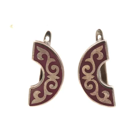 Korvakorut emaloinnilla, korkeus 16mm, 925br, Paino: 2,7 g