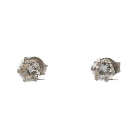 Kivikorvakorut, Ø 4mm, valkokultaa, 585br, Paino: 0,6 g