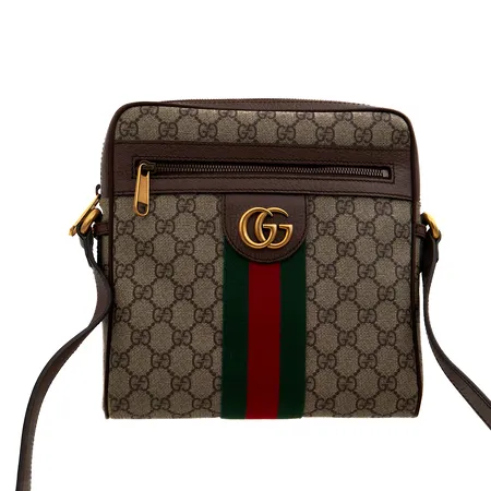 Olkalaukku, Gucci Messenger Bag Ophidia, GG Supreme canvas, pientä pinta kulumaa, 547926 520981