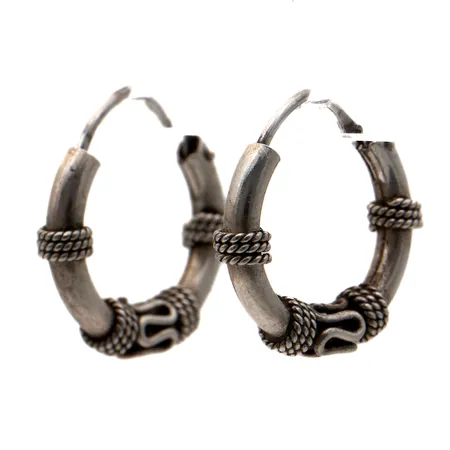 Korvarenkaat, Ø 15mm, 925, Paino: 1,7 g