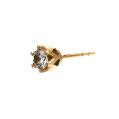 Timanttikorvakoru 1x0.15ct, ei taustaa, 585, Paino: 0,5 g