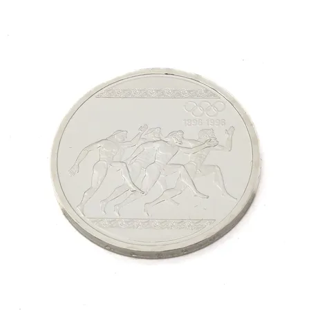 Olympiaraha, 100th Anniversary of the Olympics, Ancient Runners, nimellisarvo 1000 Drachmes, 925, Paino: 33,7 g