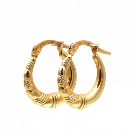 Kuvioidut korvarenkaat, korkeus 16,5mm, 585, Paino: 1,2 g