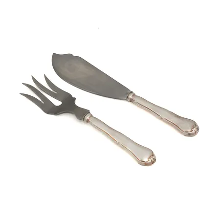 Kakkuatrain ja -veitsi, Chippendale, 175 ja 195mm, 830br, Paino: 77,7 g