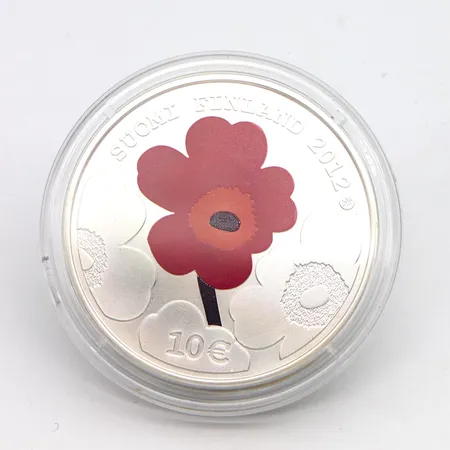 Juhlaraha, 100 vuotta Armi Ratian syntymästä, 1912-1979, nimellisarvo 10 euroa, 925,  Paino: 25,6 g