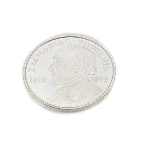 Juhlaraha, Zacharias Topelius 200v, nimellisarvo 20 euroa, 925, Paino: 26,9 g