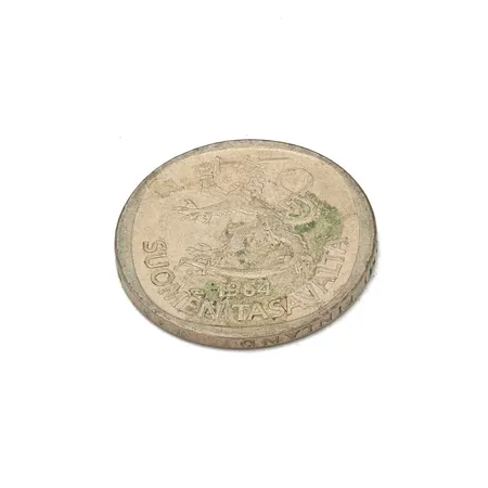 Hopeamarkka, nimellisarvo 1 markka, 1964, 350, Paino: 6,5 g