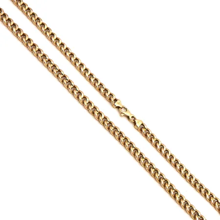 Panssarikaulaketju, kaiverrettu, ,leveys 7mm, pituus 51cm, 585 Paino: 27,3 g
