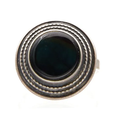 Sormus, Kalevala, -1643, spektroliitti, koko 17, Ø 18mm, 925br, Paino: 5,4 g