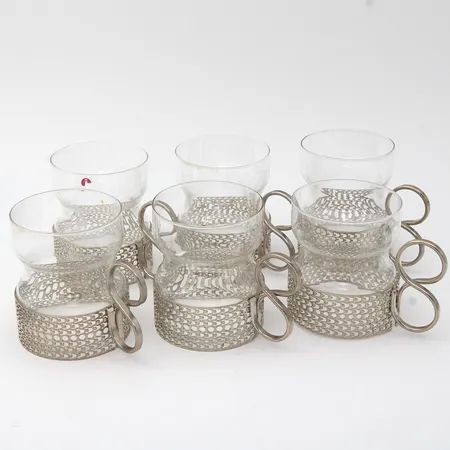 Kuusi glögilasia Tsaikka, Iittala, design Timo Sarpaneva, 23cl Lähetetään postipakettina.