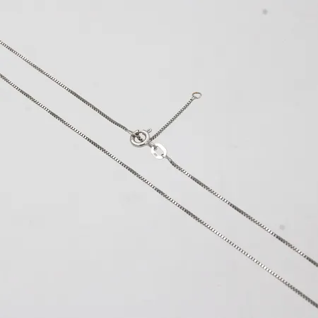 Venetsia-kaulaketju, pituus 41,5-44,5cm, 585 valkokultaa, Paino: 1,8 g