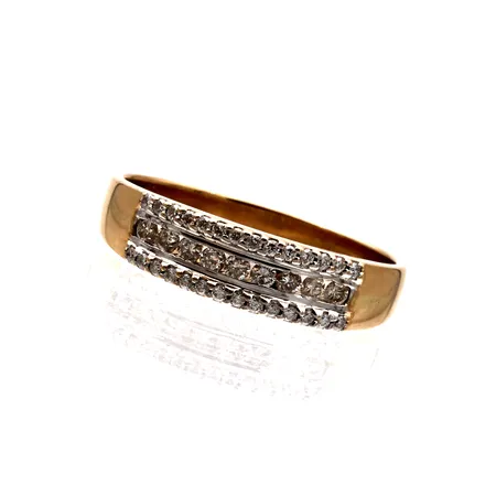Timanttisormus 28xn.0.005ct 9xn.0.02ct, koko 25, 585, Paino: 8,1 g