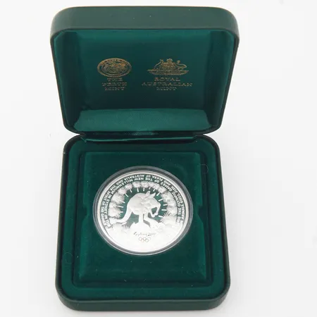 Hopearaha, 5 Dollaria, Australia 2000, Sydney Olympic, 999, Paino: 31,6 g