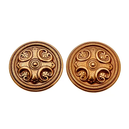 Korvakorut Kalevala, Räisälän solki, Ø 32mm, pronssia