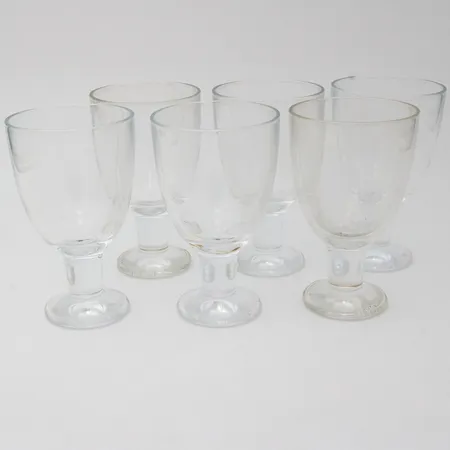 Kuusi juomalasia, Iittala Verna, kirkas, design Kerttu Nurminen. Lähetetään postipakettina.