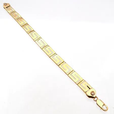 Rannekoru timanteilla 2xn.0.10ct, pituus 22cm, leveys 10mm, 585,  Paino: 19,7 g