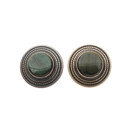 Korvakorut, Kalevala, -1643, spektroliitti, Ø 20mm, 925br, Paino: 6,5 g