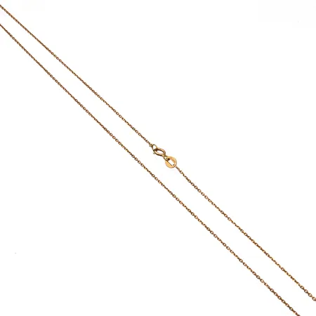 Ankkuri-kaulaketju, pituus 49cm, leveys 1mm, juotoksella korjattu, 585, Paino: 1,8 g