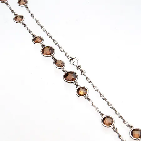 Kivikaulakoru, pituus 43cm, leveys 3-11mm, 925br,  Paino: 17,5 g