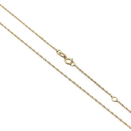 Panssarikaulaketju, pituus 42-45cm, leveys 1mm, 585, Paino: 0,8 g