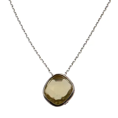 Kaulaketju ja kiviriipus, pituus 42cm, korkeus 18mm, leveys 16mm, 925br,  Paino: 5,5 g