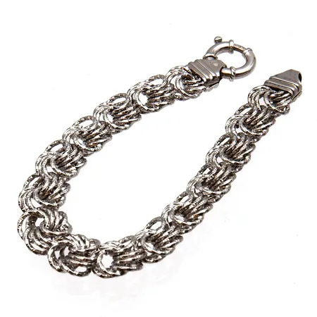 Rannekoru, pituus 190mm, leveys 12mm, 925,  Paino: 17,8 g