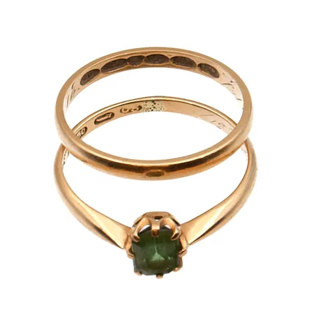 Viallisia sormuksia, 750br,   Paino: 3,7 g