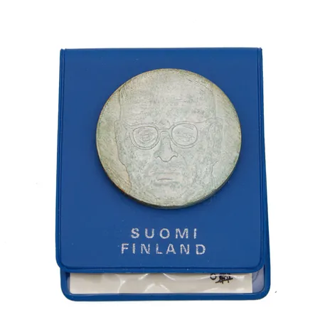 Juhlaraha, J.K Paasikivi, 100 vuotta, vuodelta 1970, nimellisarvo 10 markkaa, 500, Paino: 22,5 g