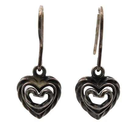 Korvakorut Kalevala, Talon sydän, korkeus 28mm, 925, Paino: 2,6 g