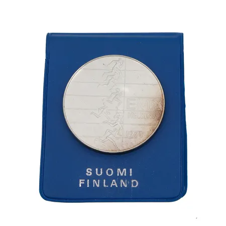 Juhlaraha, Suomi 1971 EMX Helsinki, nimellisarvo 10mk, 500,  Paino: 24,1 g