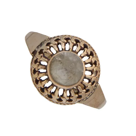 Viallinen kivisormus, leimaamaton 585br,  Paino: 1,9 g