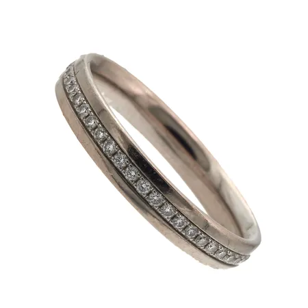 Allianssi timanttisormus noin 50xn.0.01ct, Tiffany&Co, koko 16, valkokultaa, 750, Paino: 2,8 g