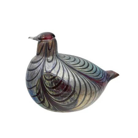 Lasilintu, Fasaani, Iittala, Nuutajärvi, signeeraus Oiva Toikka Nuutajärvi, korkeus150mm, pituus 200mm