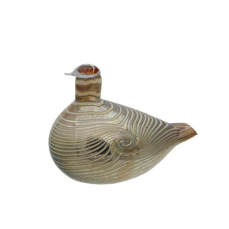 Lasilintu, Alli, signeeraus Oiva Toikka Nuutajärvi, korkeus 125mm, pituus 170mm, nokassa hyvin pieni särö