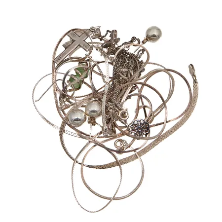 Hopeakoruja, osa viallisia, 813-925br, Paino: 39,1 g