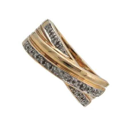 Timanttisormus 18xn.0.01ct, koko 19, Stockmann Oy, 585, Paino: 6,7 g