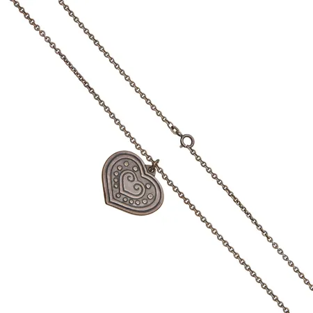 Kaulakoru Kalevala, Euran sydän, riipuksen korkeus 32mm, pituus 70cm, korkeus 32mm, 925,  Paino: 20,5 g