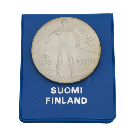 Juhlaraha, Lahti MM 1978, nimellisarvo 25mk, 500,  Paino: 26,5 g