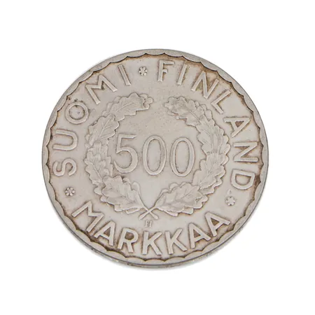 Olympiaraha, Olympia XV Helsinki 1952, nimellisarvo 500 markkaa, 500, Paino: 12 g