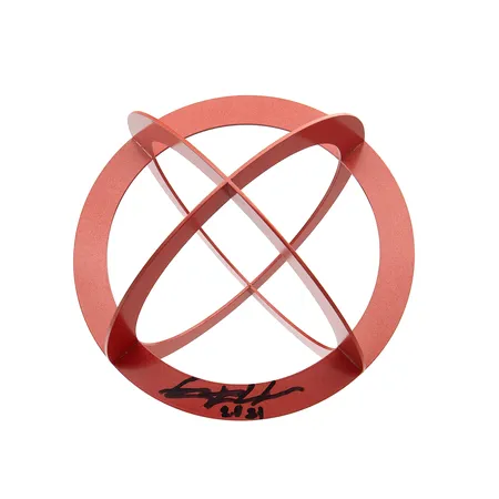 Terästaideteos, Ø 24cm, Alfa Omega, signeerattu Antero Toikka 2021,  Paino: 0 g