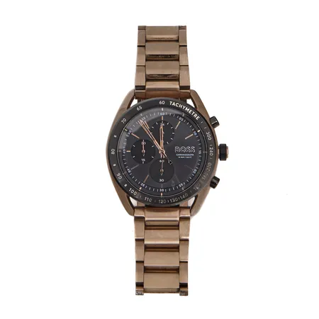 Teräsrannekello Boss, Center Courts Chronograph, Beige 1514027, mineraalilasi, taulun 44mm, rannekkeen pituus 200mm, Qurtaz, pieniä käytön jälkiä