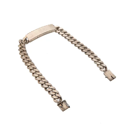 Laattaranneketju, pituus 230mm, leveys 9mm, kaiverrettu, 925, Paino: 45,7 g