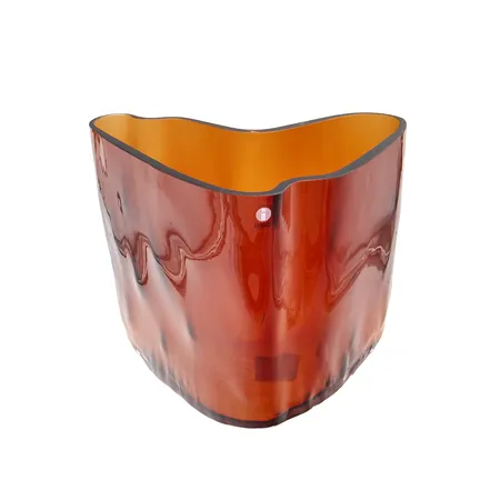 Aalto-maljakko Iittala, Bumerangi, korkeus 140mm, laser-kaiverrus Alvar Aalto Iittala, 1235/2021, kupari. Paino: 0 g