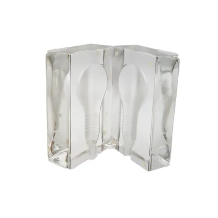 Valaisin, Block, design Harri Koskinen, kirkas lasi, mitat 16x10x9cm, laatikko, 