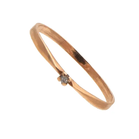 Timanttisormus 1xn.0.005ct, koko 17½, 585, Paino: 0,7 g